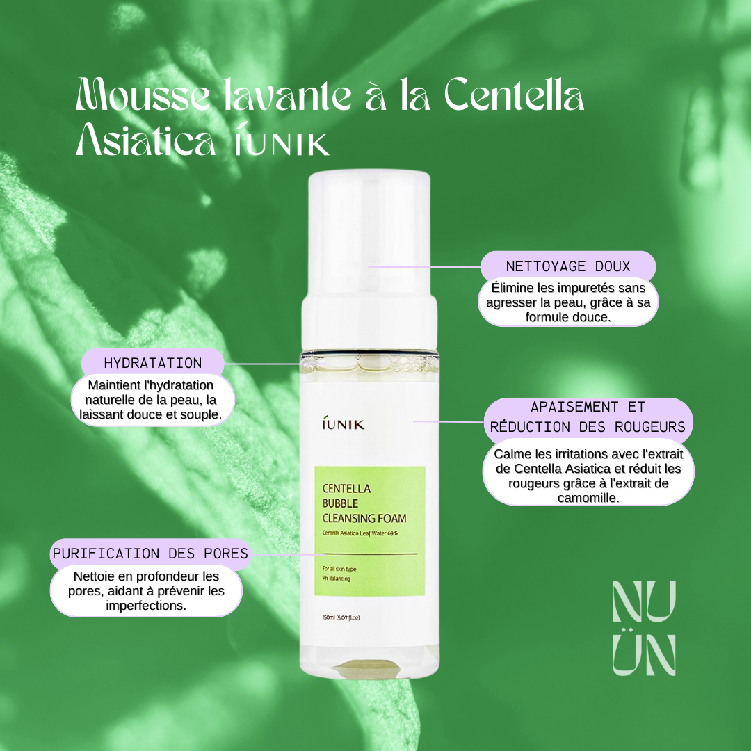 IUNIK Mousse lavante à la Centella Asiatica